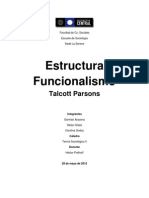 Teoría del estructural funcionalismo de Talcott Parsons