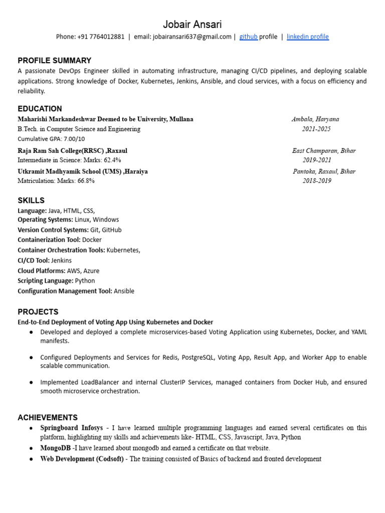 Jobair-Devops | PDF