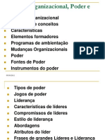 Cultura Organizacional, Poder e Liderança