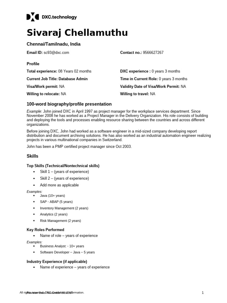 Sivaraj DXC Resume | PDF | Information Technology | Computing