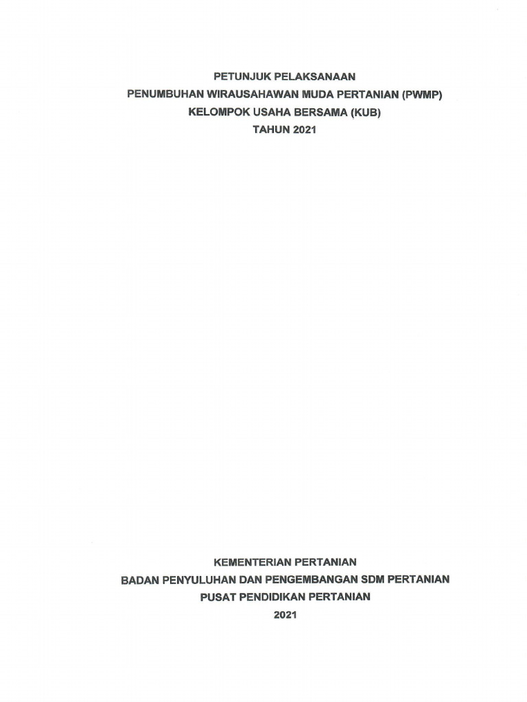 3 Juklak PWMP Kub 2021 | PDF