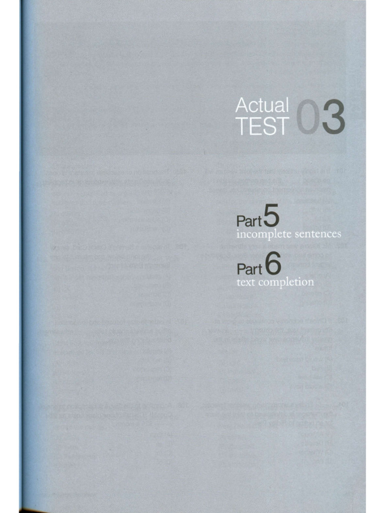 Actual Test 3 Part 5+6 | PDF