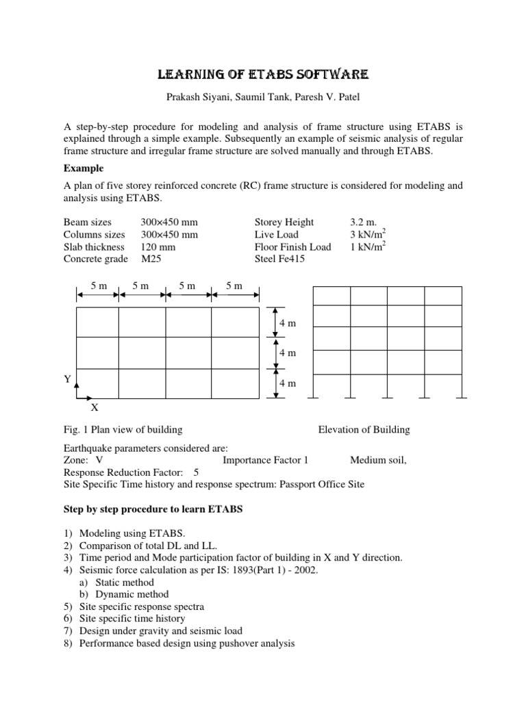 ETABS Software: Step-by-Step Guide | PDF | Bending | Beam (Structure)