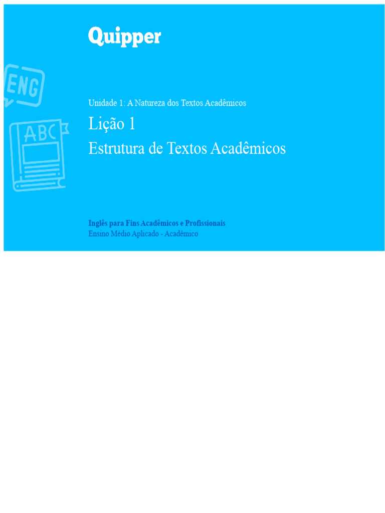 Estrutura de Textos Acadêmicos e Leitura | PDF | Aprendizado | Internet