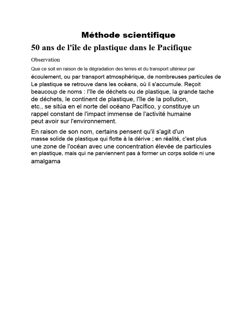 Lutte contre la pollution marine plastique | PDF | Plastique | Déchets
