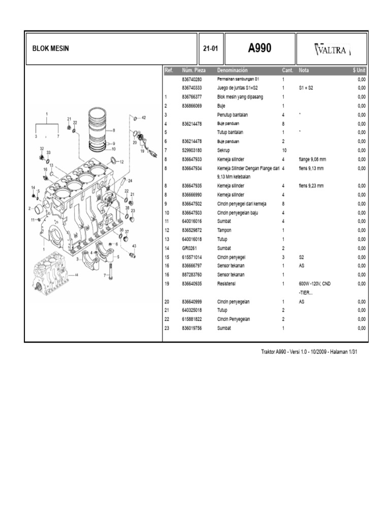 Katalog A990 Valtra | PDF