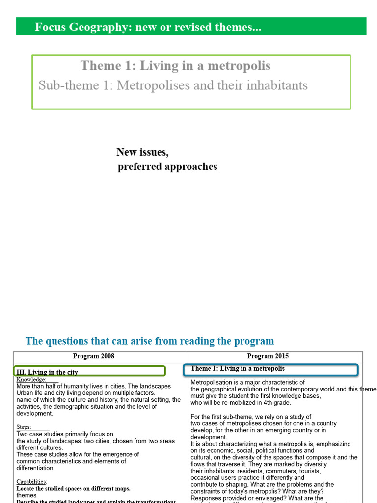 Understanding Metropolises: Key Themes | PDF | City | Geography