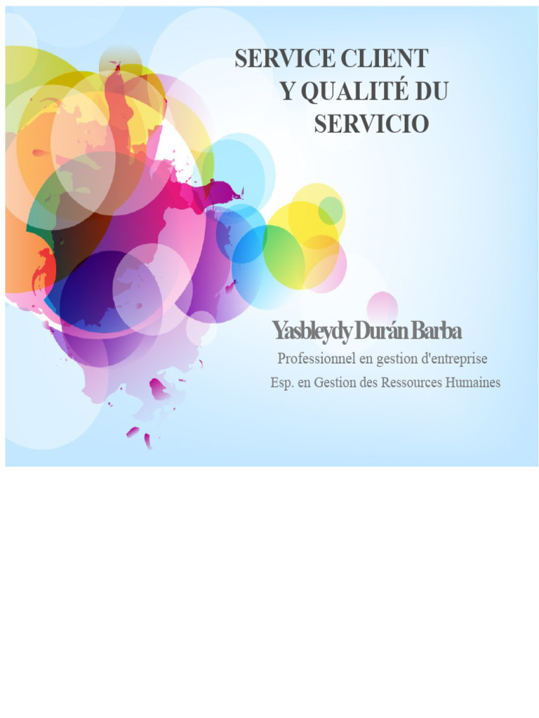 Comprendre le Service Clientèle | PDF | Gestion de la relation client ...