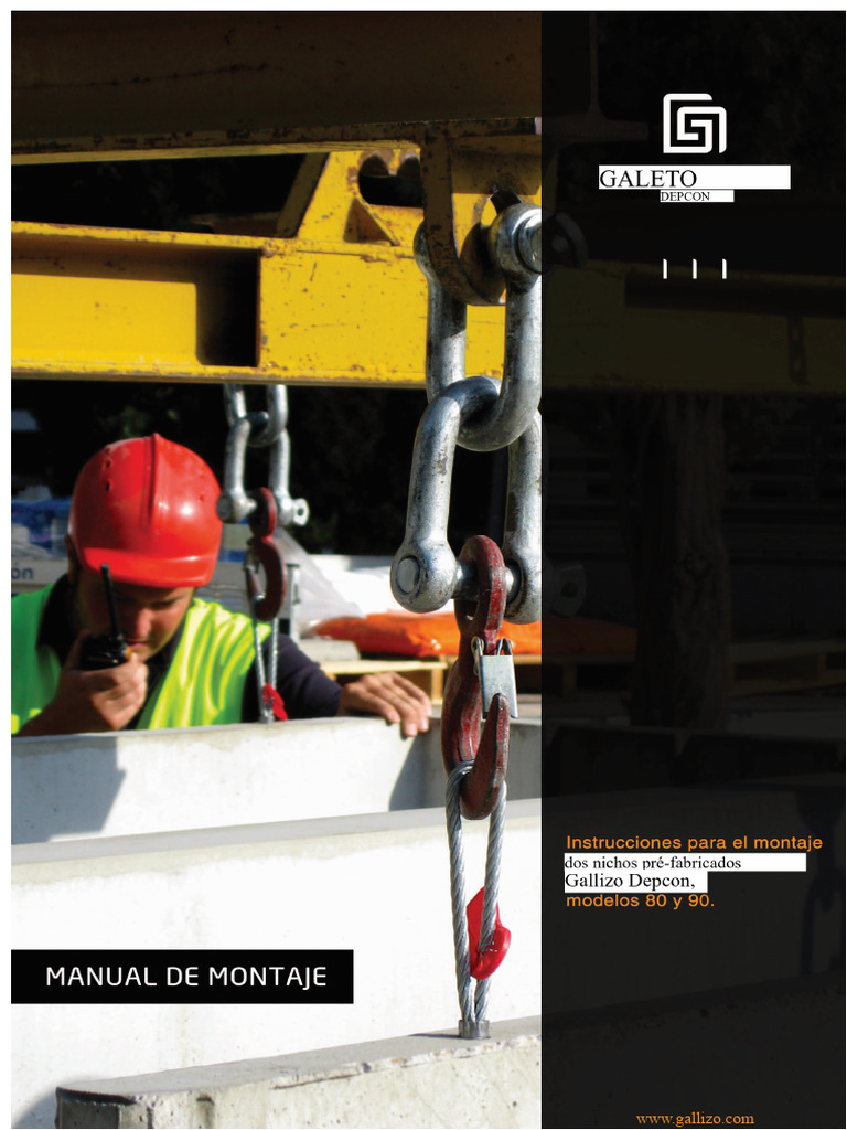 Montagem de Nichos Pré-Fabricados Depcon | PDF | Guindaste (máquina ...