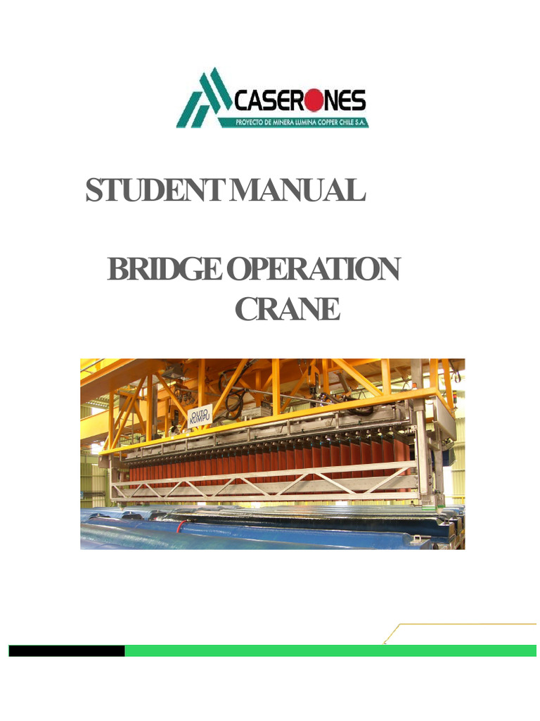 Overhead Crane Operation Manual | PDF | Crane (Machine) | Beam (Structure)