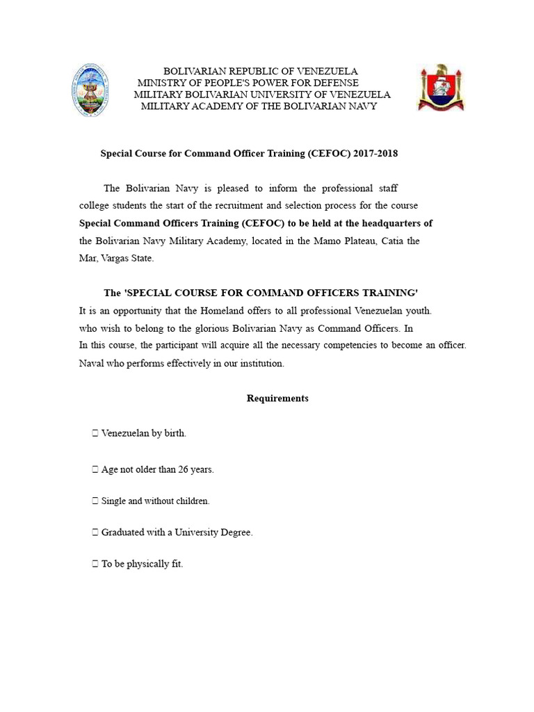 CEFOC 2017-2018 Command Officer Training | PDF | Birth Certificate ...