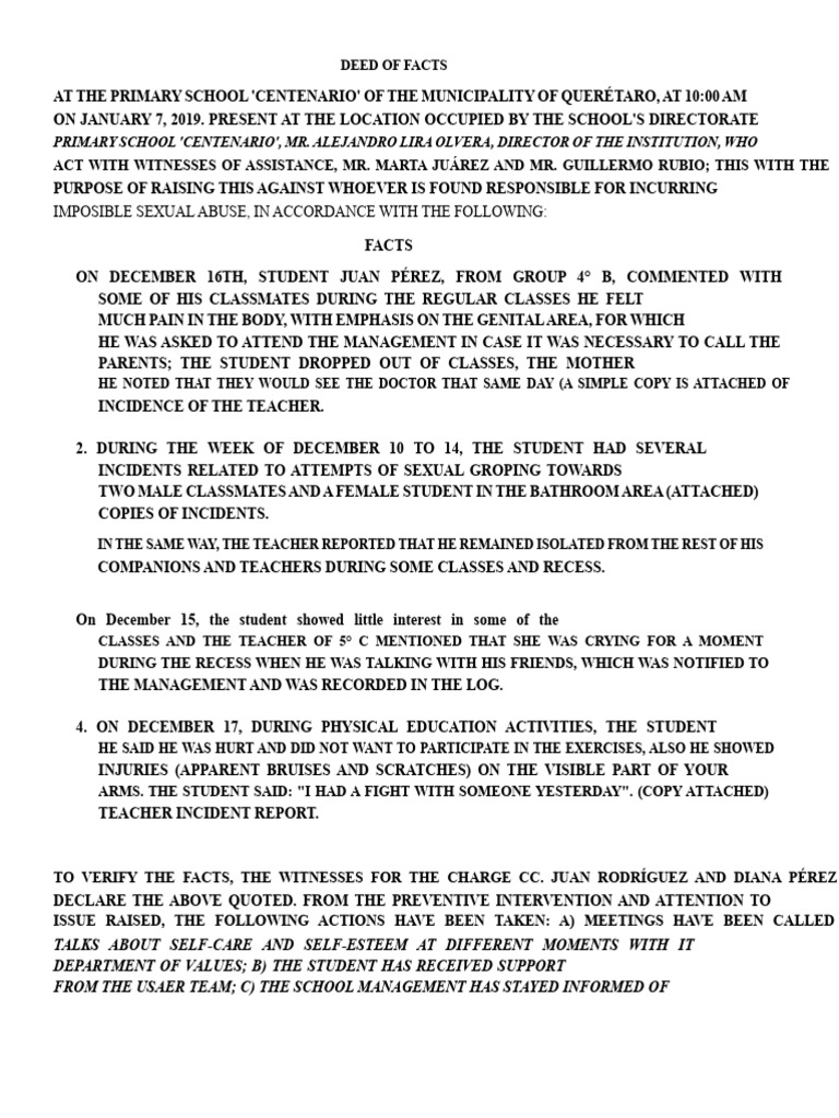 Incident Report on Student Abuse Case | PDF | Violence | Crimes