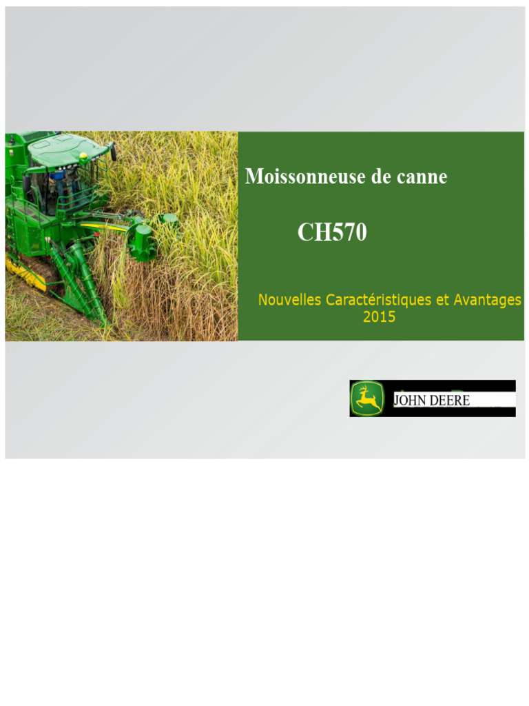 Caractéristiques de la moissonneuse CH570 2015 | PDF | Injection ...