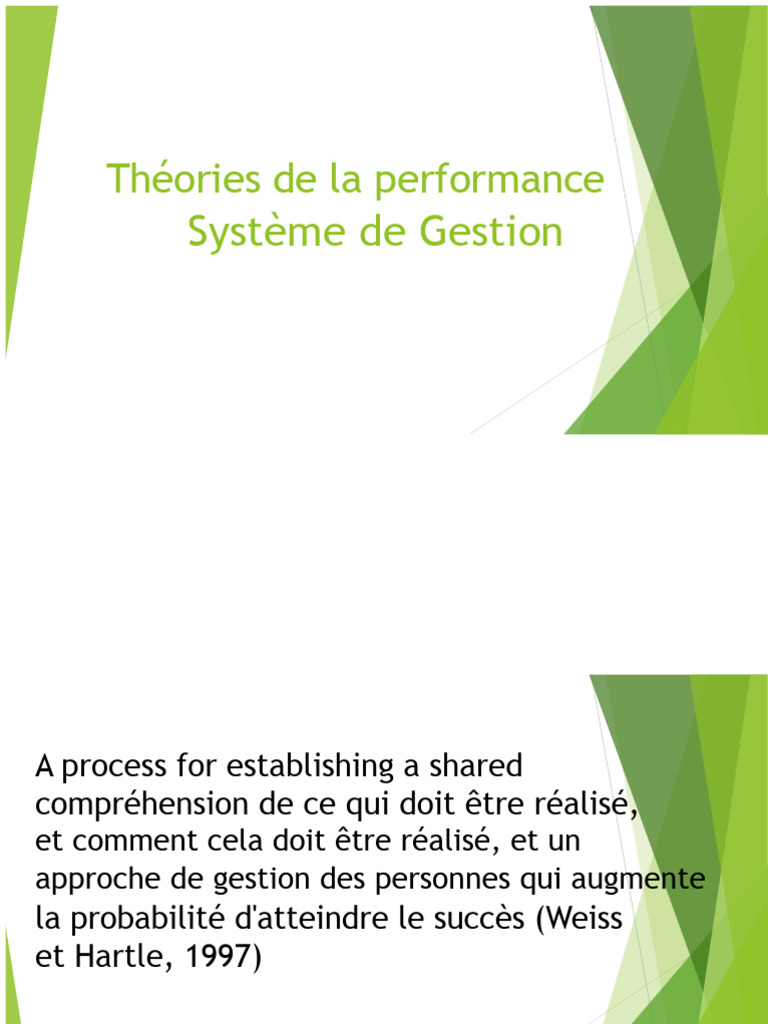 Théories de la performance et motivation | PDF | Motivation | Motivant