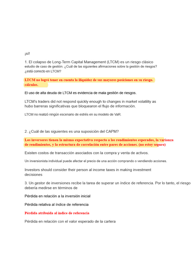 Gestión de Riesgos en Inversiones Financieras | PDF | Modelo de ...