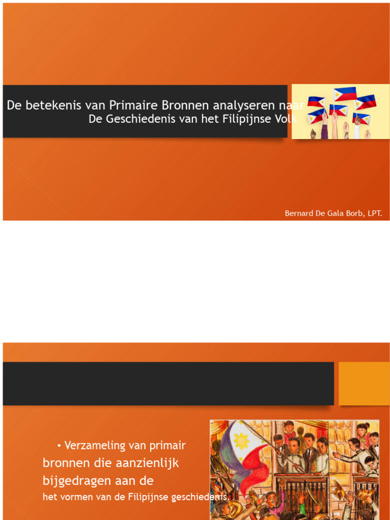 De Betekenis Van Primaire Bronnen Voor de Geschiedenis Van Het ...