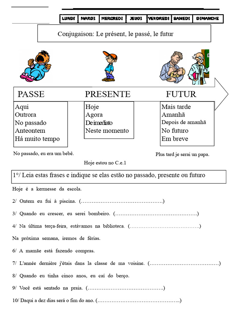 Conjugação de Verbos: Presente, Passado e Futuro | PDF
