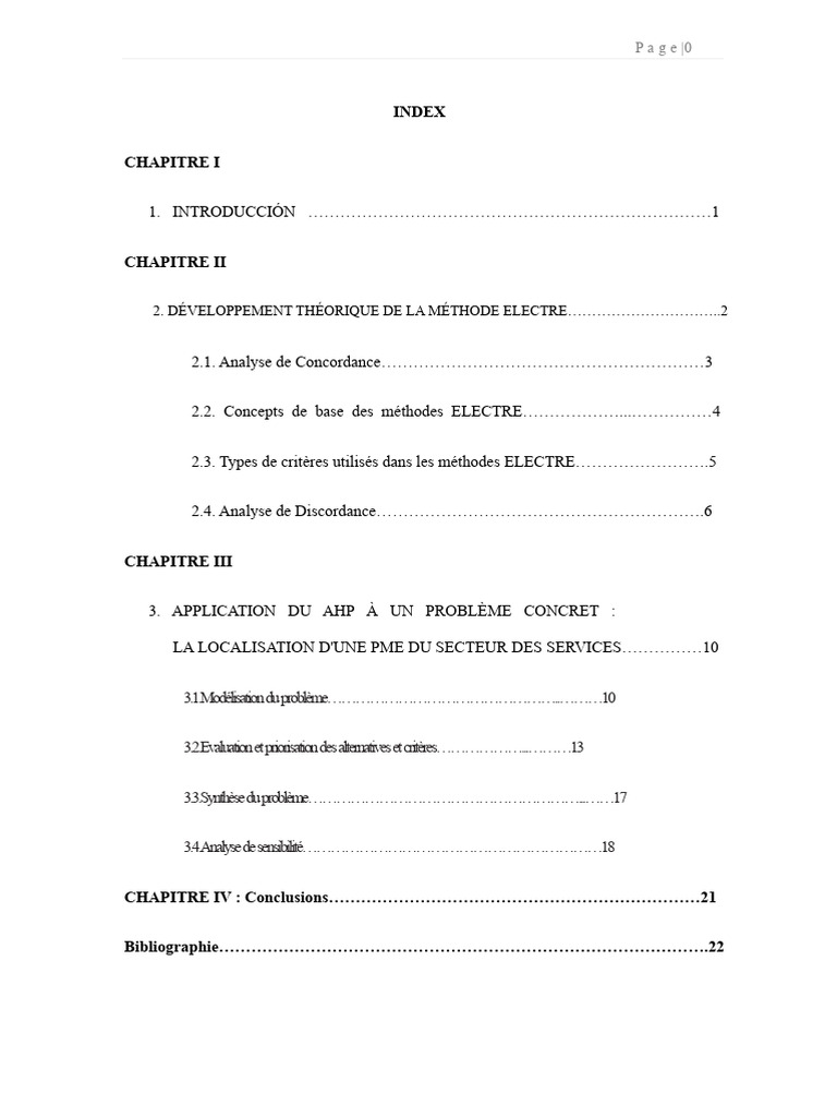 Méthode ELECTRE pour la prise de décision | PDF | Prise de décision ...