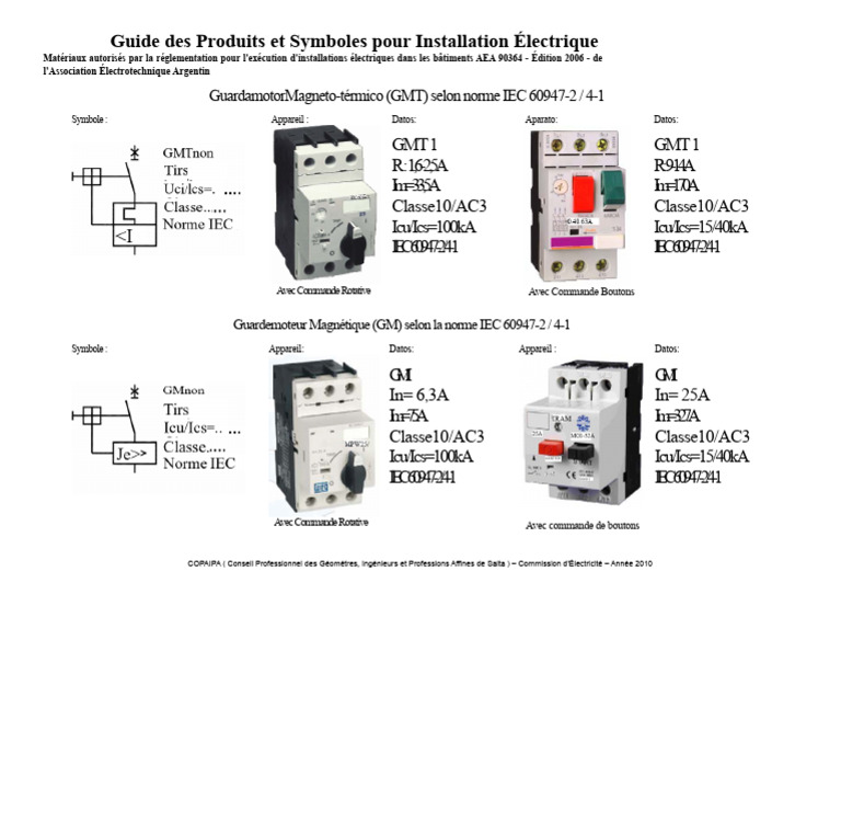 Guide des Symboles d'Installation Électrique | PDF | Électrotechnique ...