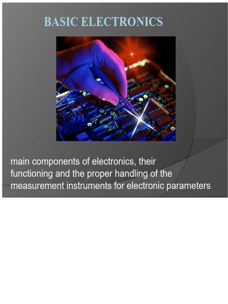 Basic Electronics Components Guide | PDF | Diode | Capacitor