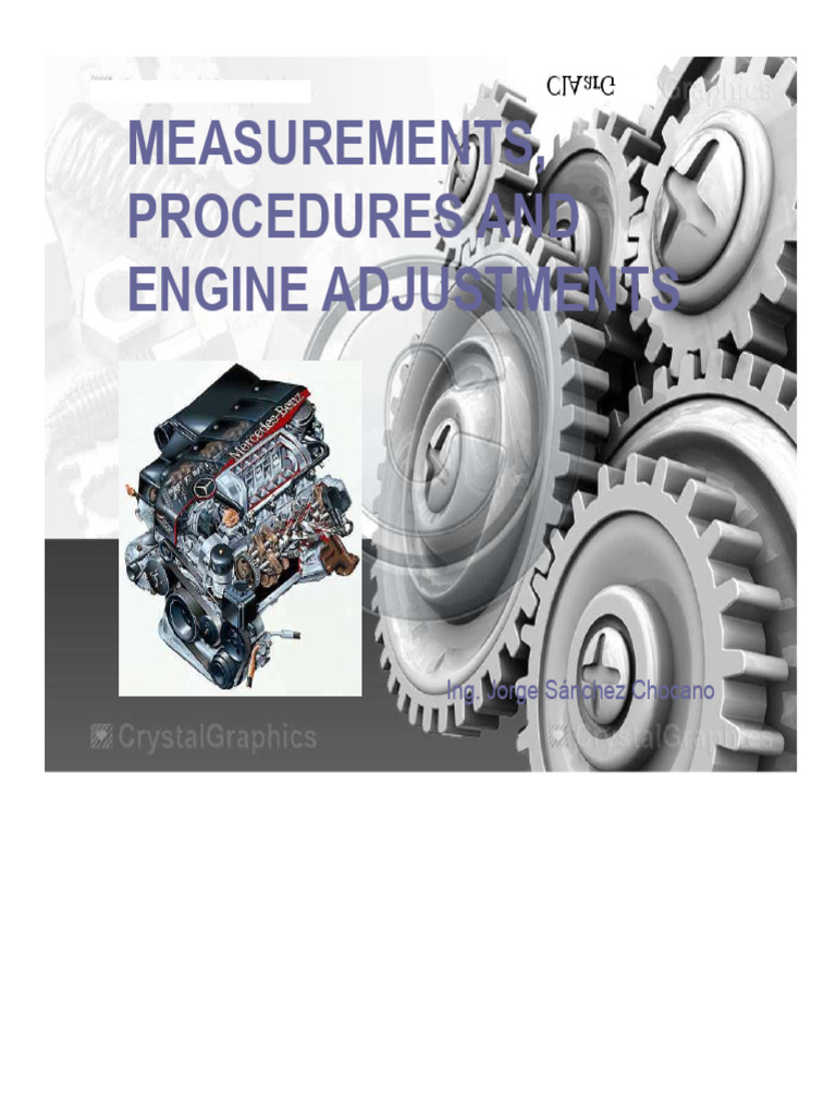 Engine Measurement and Adjustment Guide | PDF | Piston | Engines