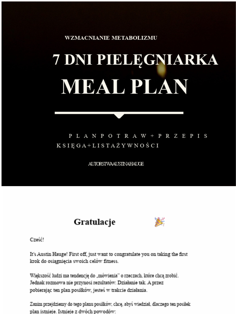 Kopia Ebooka Z Darmowym Planem Posiłków | PDF