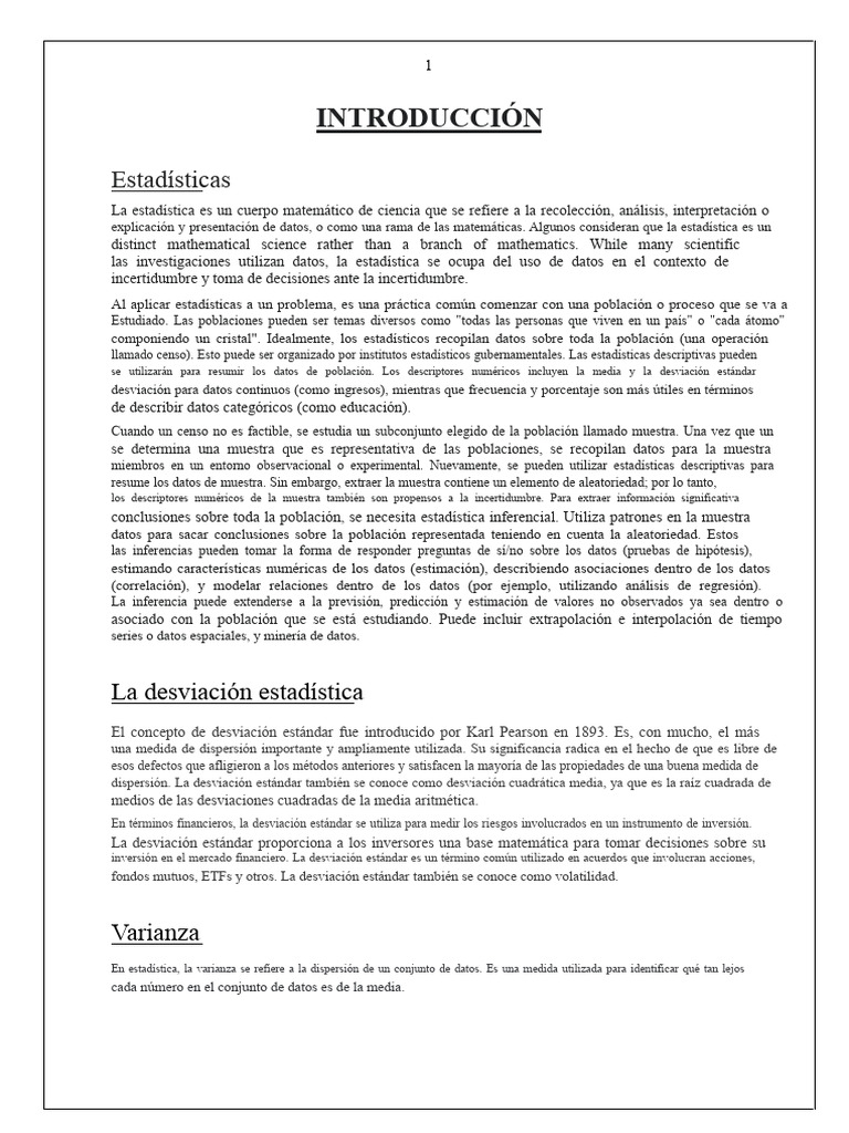 Proyecto Micro de Matemáticas de Shravani Nuevo | PDF | Desviación ...