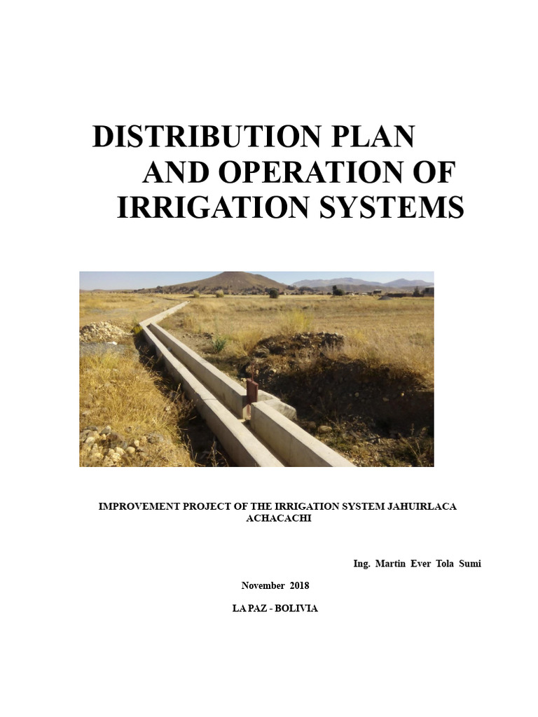 Irrigation System Improvement Plan Achacachi | PDF | Agriculture ...
