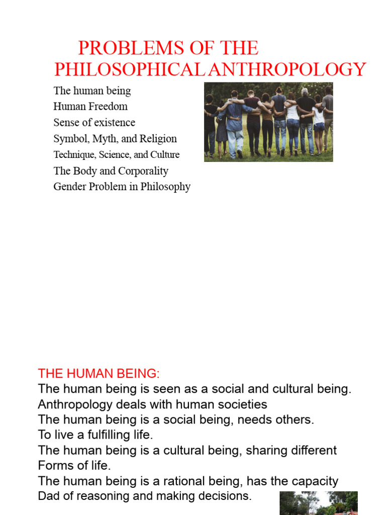 Problems of Philosophical Anthropology | PDF