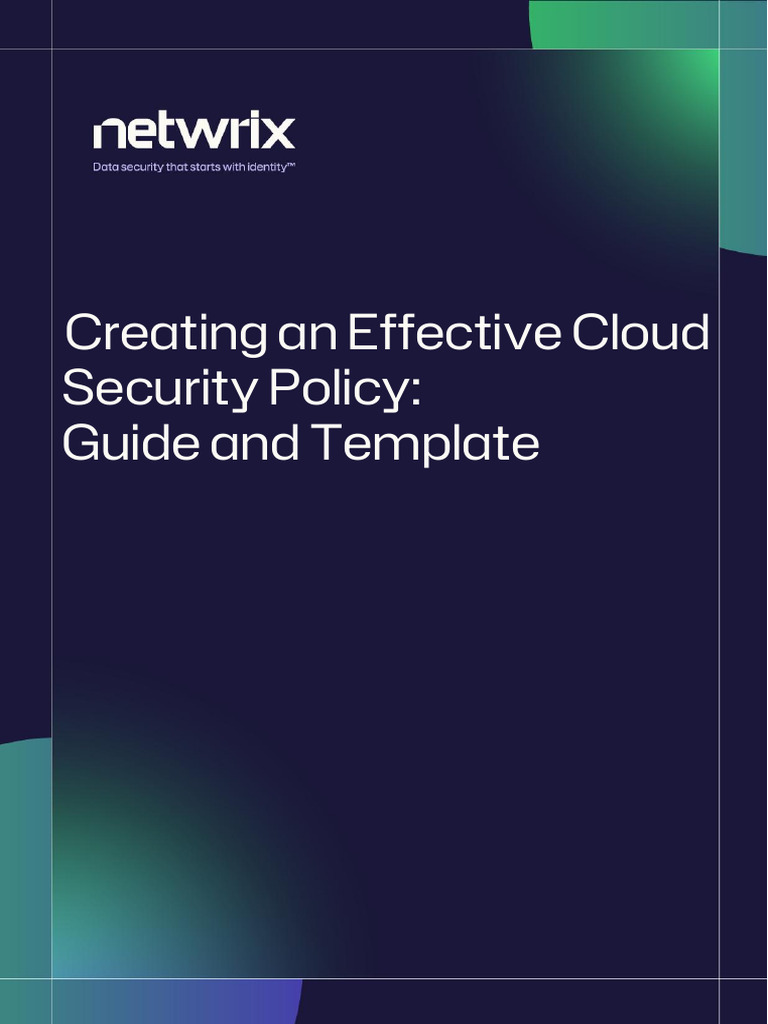 Cloud Security Policy Guide & Template | PDF | Computer Security | Security