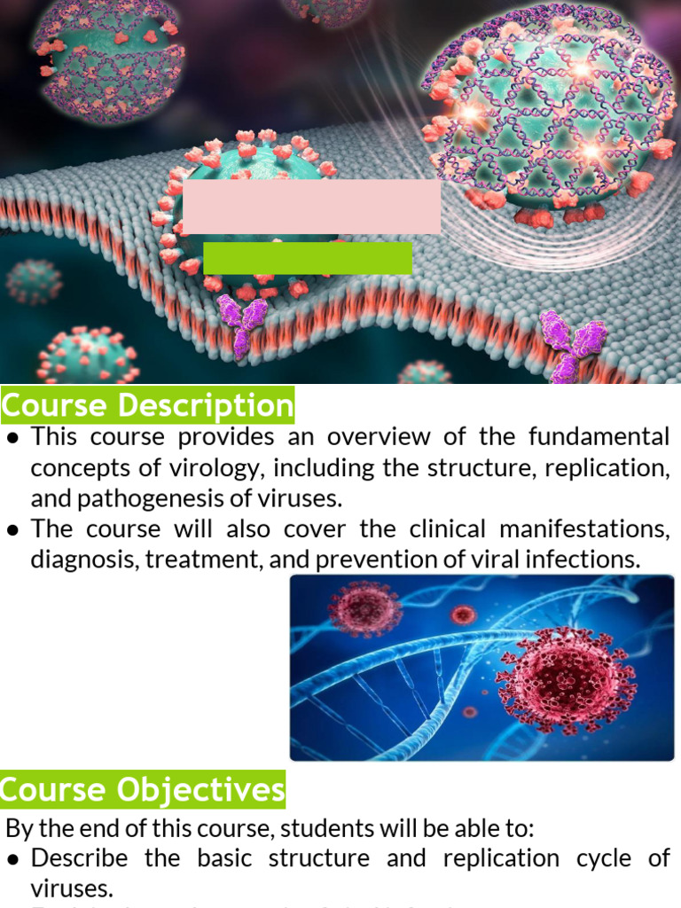 Virology Course Overview and Concepts | PDF | Virus | Virology