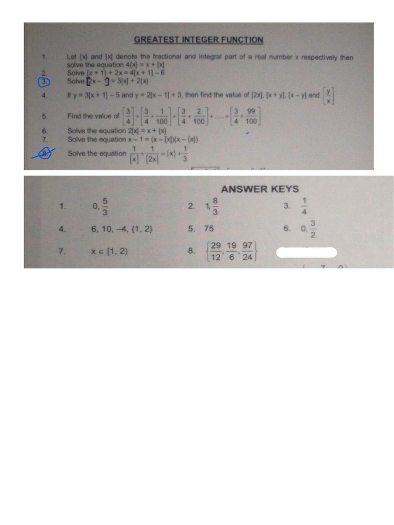 Greatest Integer Function Cpp-2 | PDF