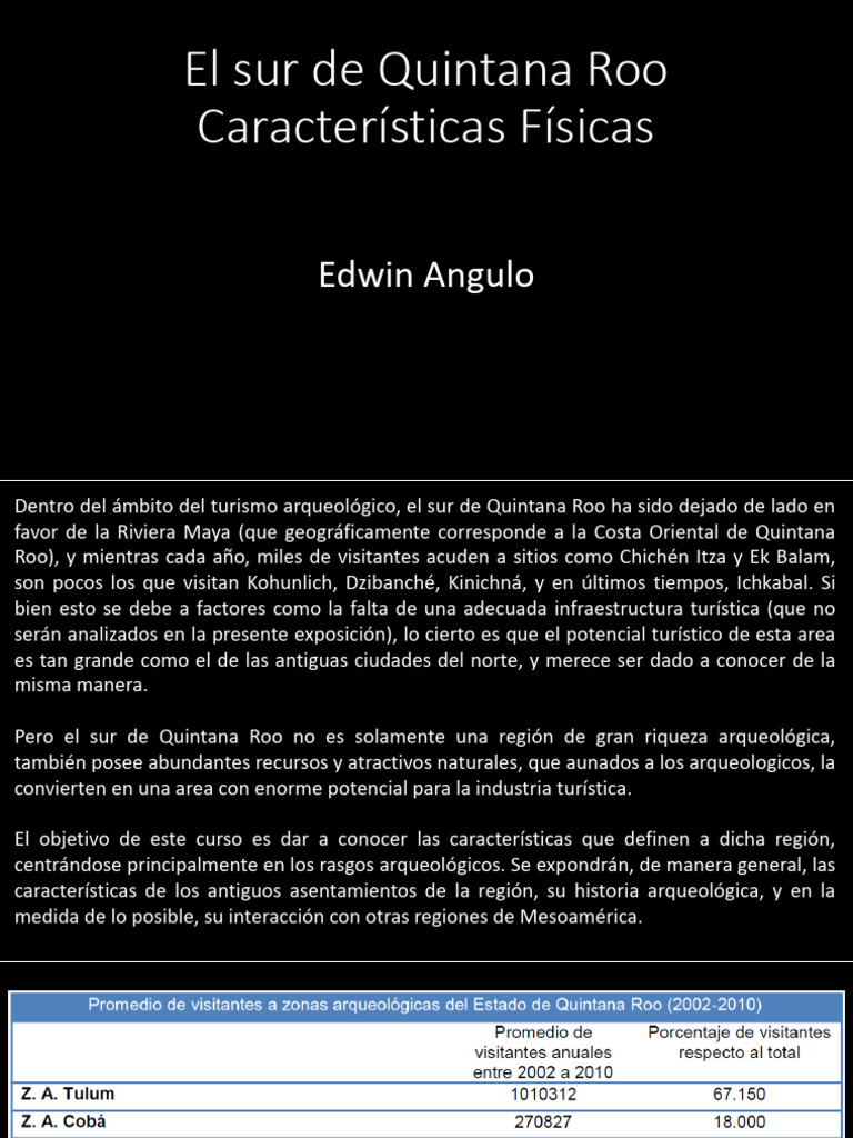 1.- El sur de Quintana Roo | PDF | Quintana Roo | Ciencias de la Tierra
