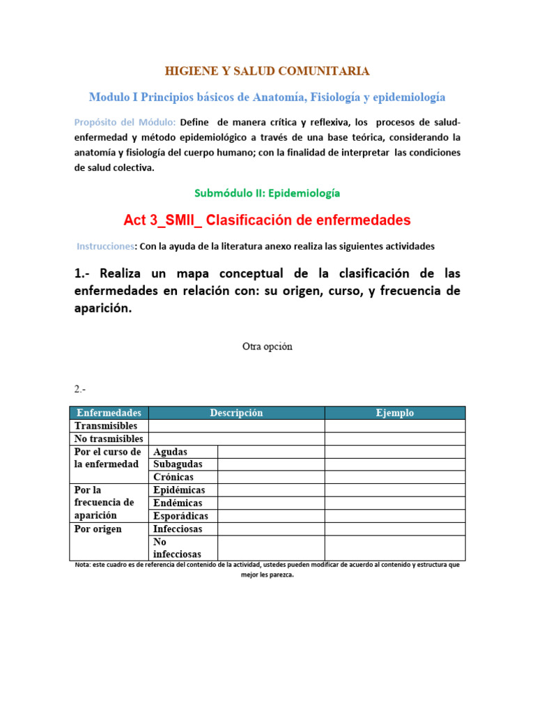 Act 3 - SMII - Clasificación de Enfermedades | PDF