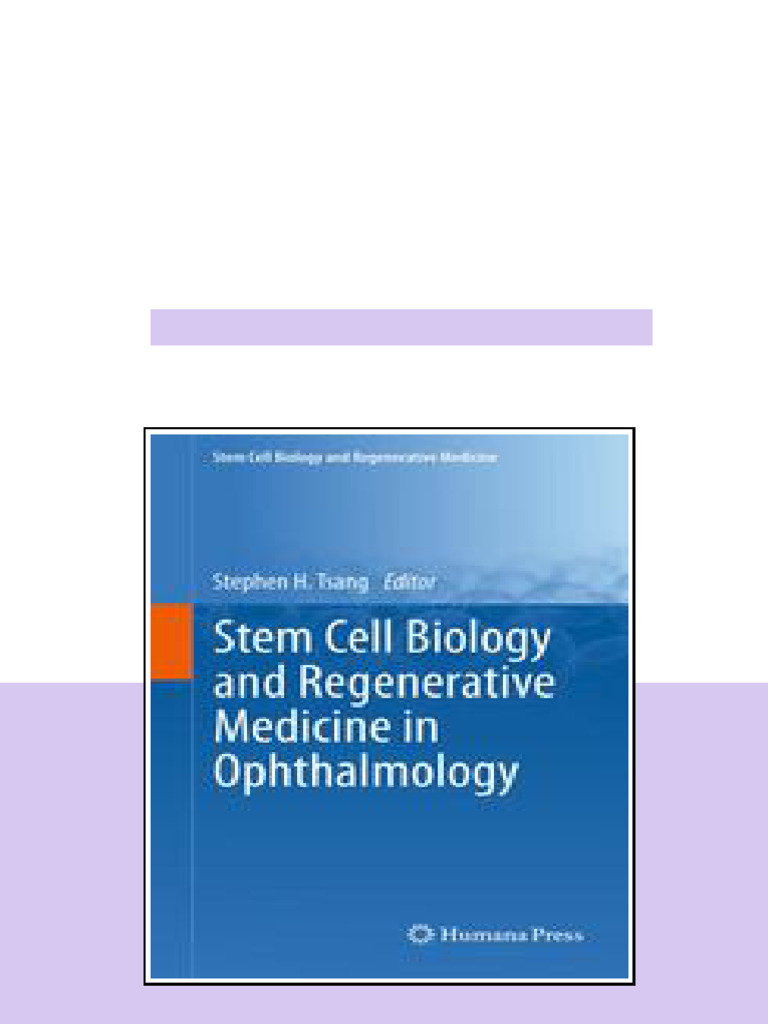 Stem Cell Biology And Regenerative Medicine In Ophthalmology 1st ...