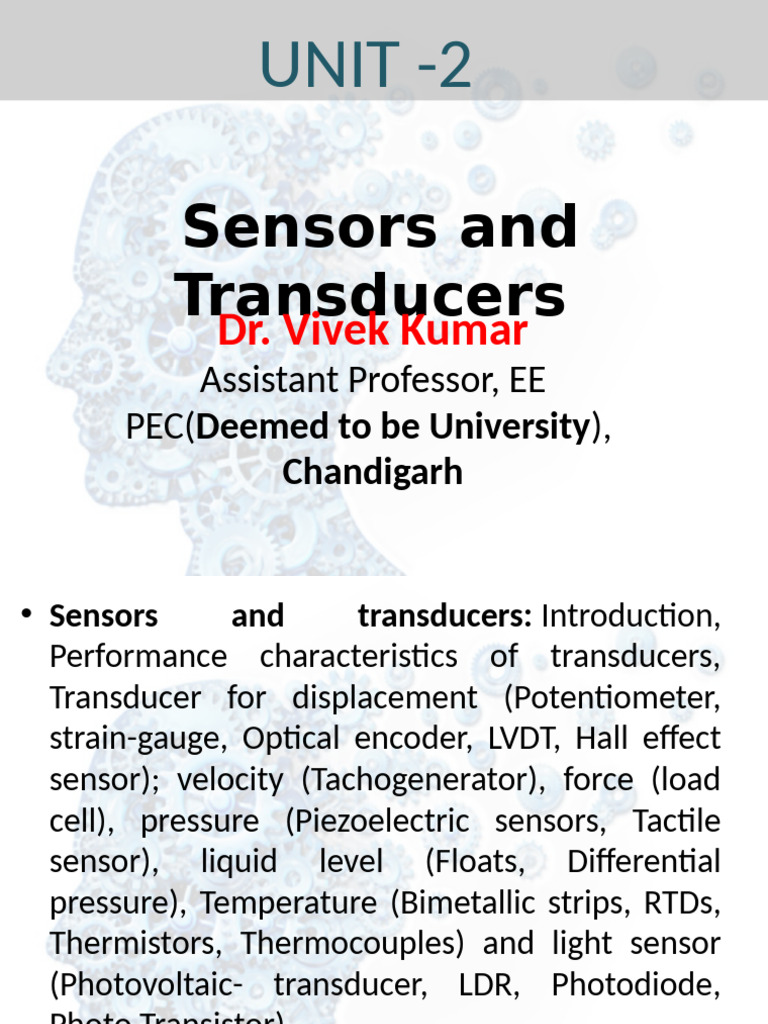 Sensors and Transducers Overview | PDF | Sensor | Observational Error