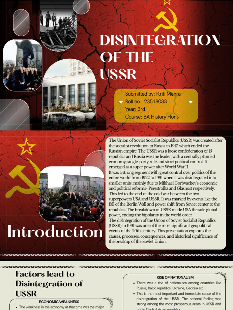 Causes of USSR Disintegration Explained | PDF | Soviet Union | World ...