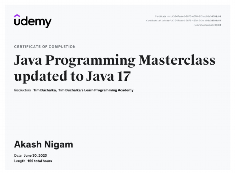 Udemy Java | PDF