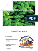 Microsoft PowerPoint - INTRODUÇÃO À MICROBIOLOGIA - Aula 1 (Modo de Compatibilidade)