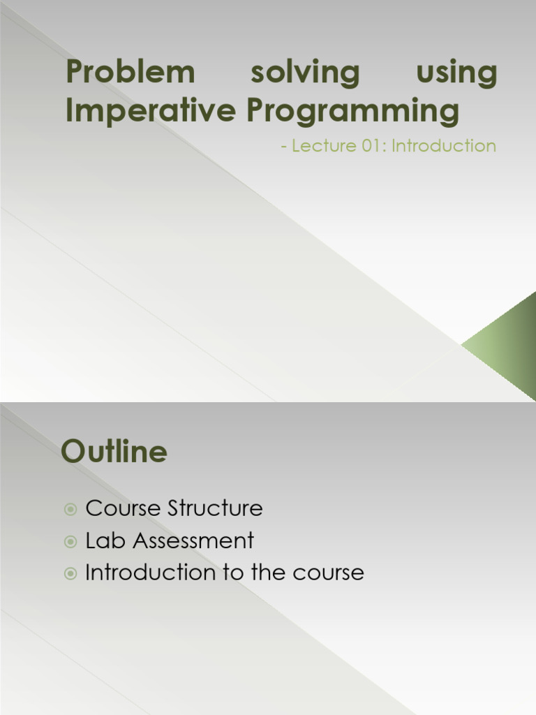 Introduction to Imperative Programming | PDF | Algorithms | Applied ...
