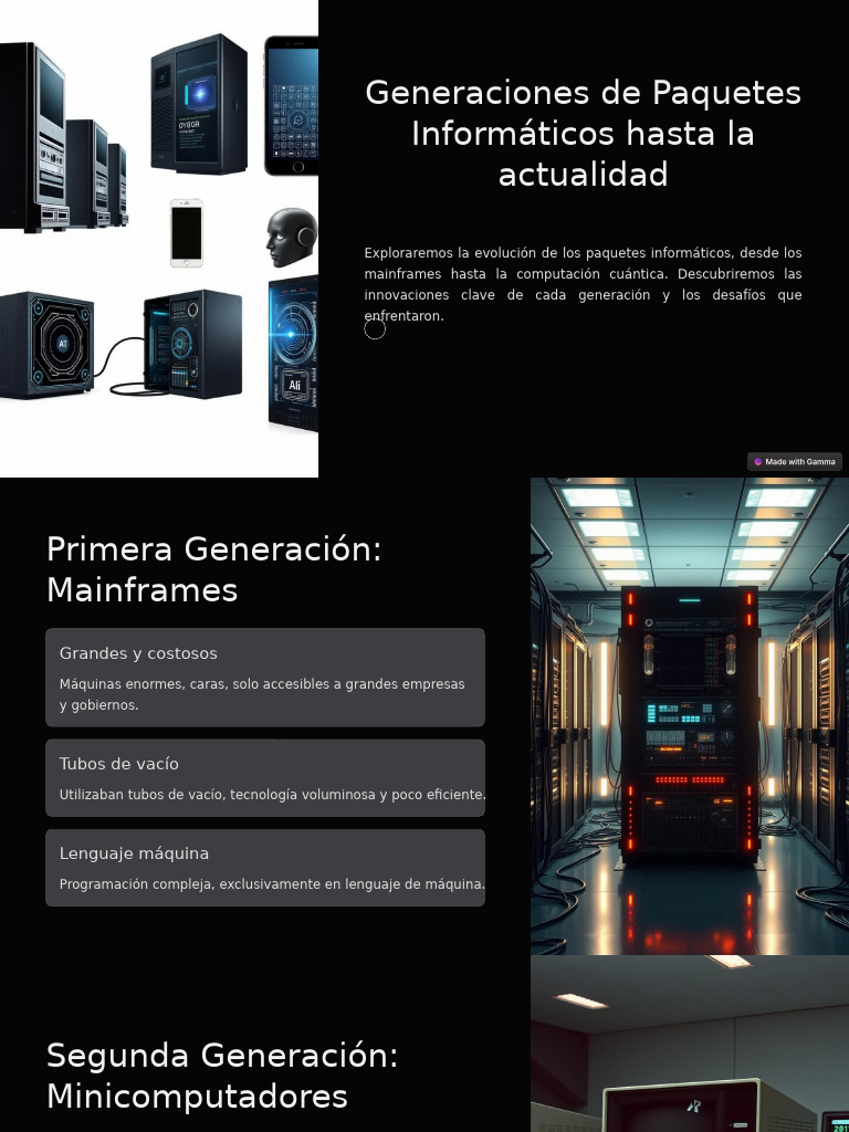 Generaciones de Paquetes Informaticos | PDF