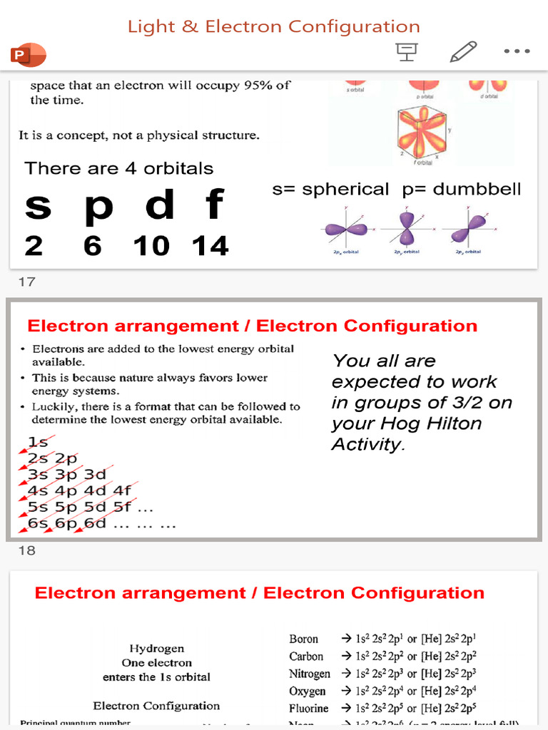 Light & Electron Configuration | PDF