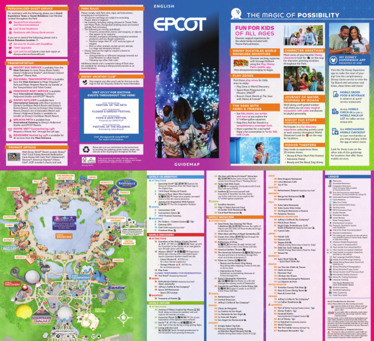 Epcot-Guidemap 061724 Eng KM | PDF