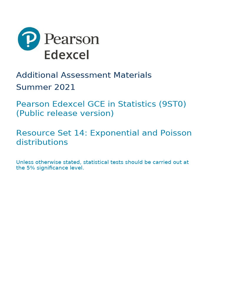 Exponential & Poisson Distribution Assessment | PDF | Probability ...