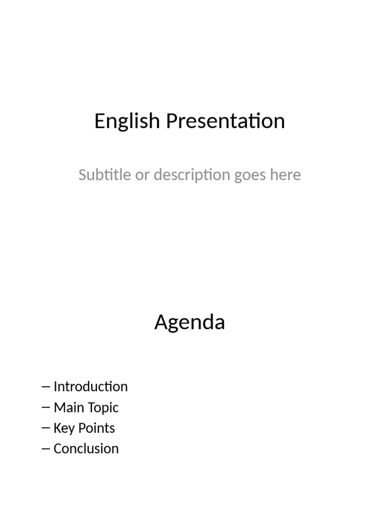 Effective English Presentation Guide | PDF