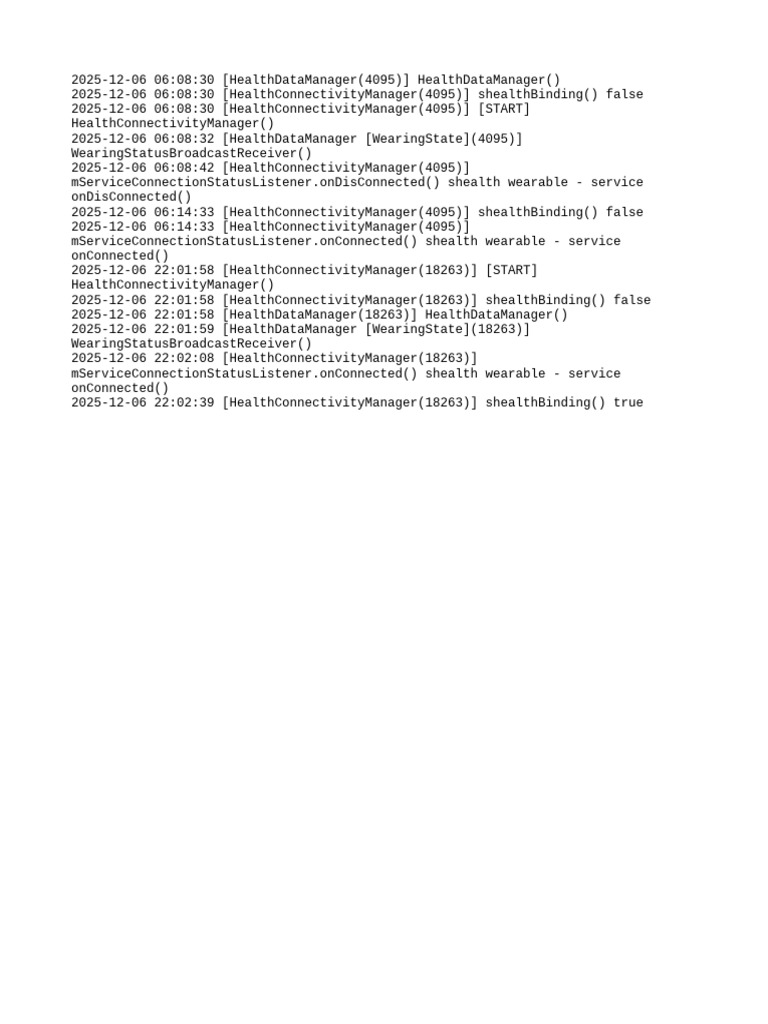 Health Connectivity Manager Log Analysis | PDF
