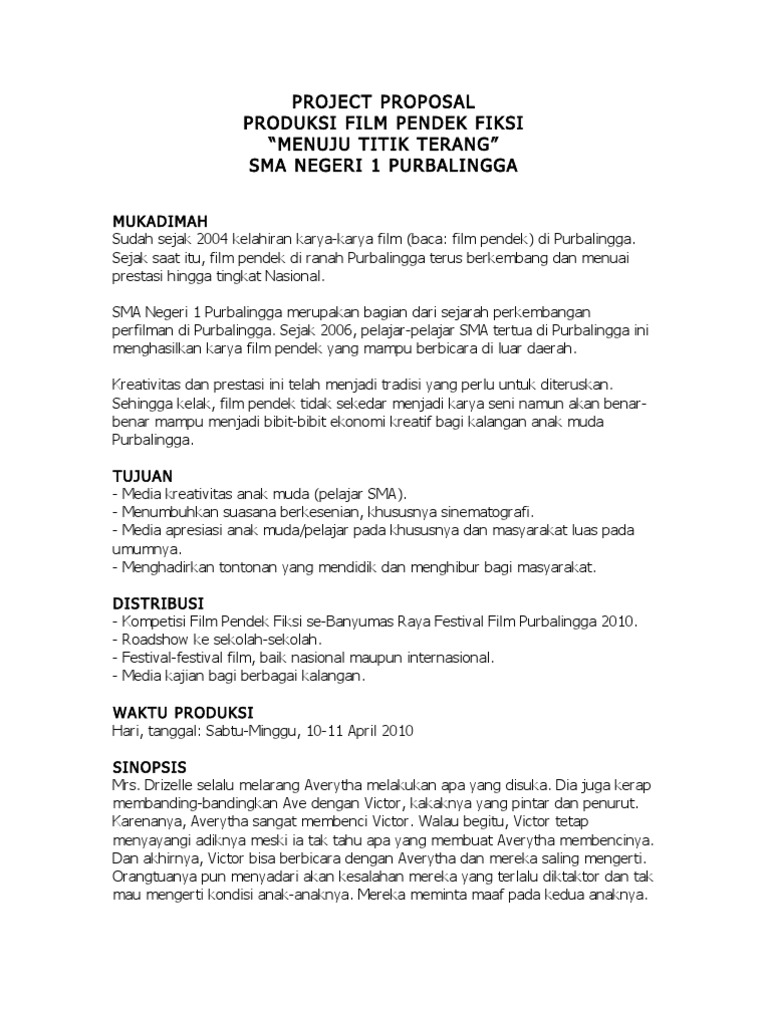 Contoh Script Film Pendek - Aneka Macam Contoh