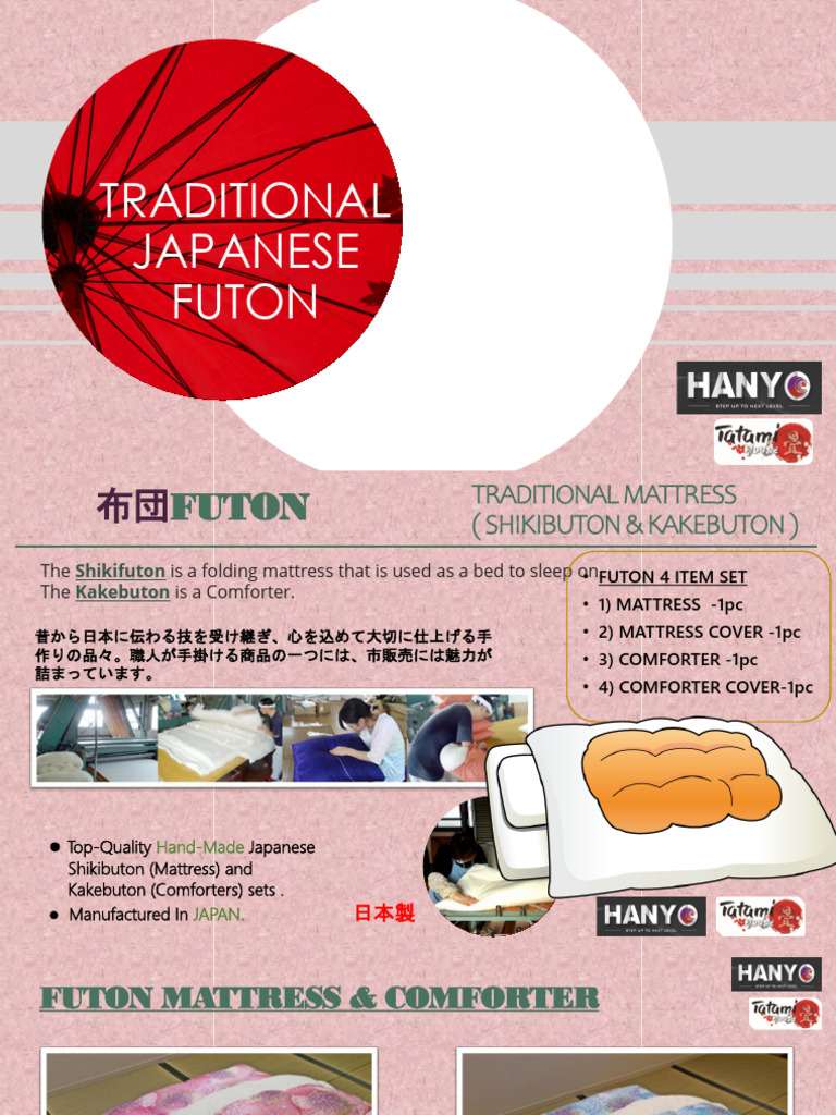 Traditional Japanese Futon Set Guide | PDF | Mattress | Furniture