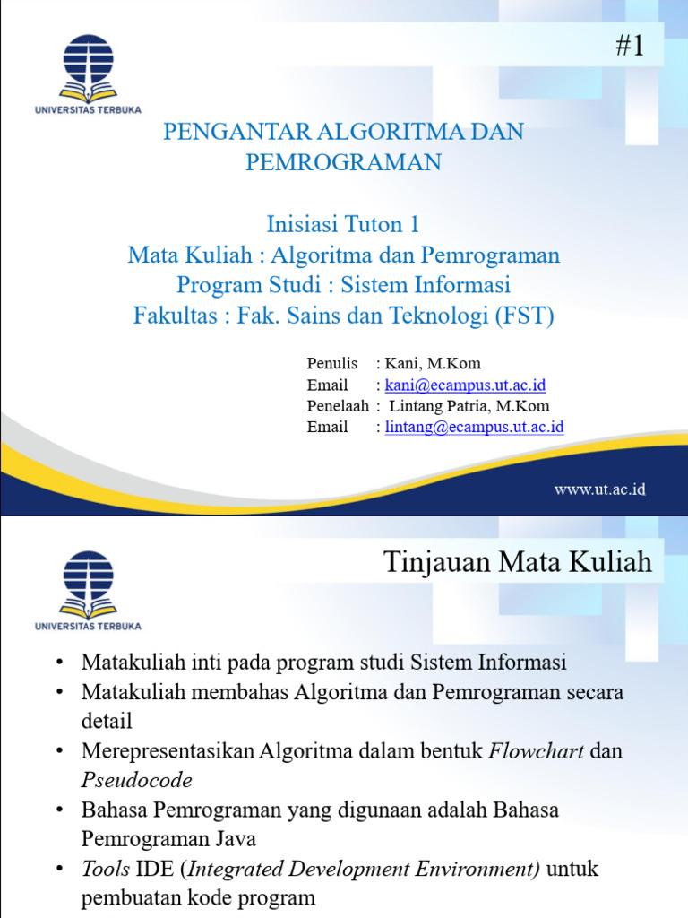 Pengantar Algoritma dan Pemrograman Java | PDF