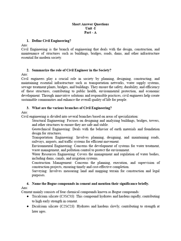 Overview of Civil Engineering Concepts | PDF | Surveying | Concrete